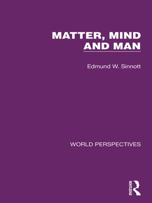 cover image of Matter, Mind and Man